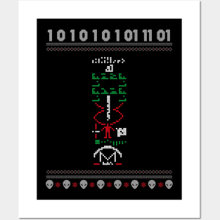 Ugly Arecibo Message Christmas Alien Astronomy Space Gift Posters and Art